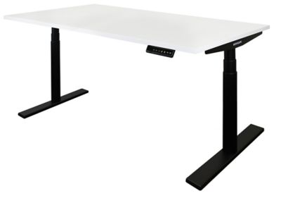 Schreibtisch elektrisch höhenverstellbar Josi | BxT 1200 x 800 mm | Gestell Weiß | Platin | Novigami